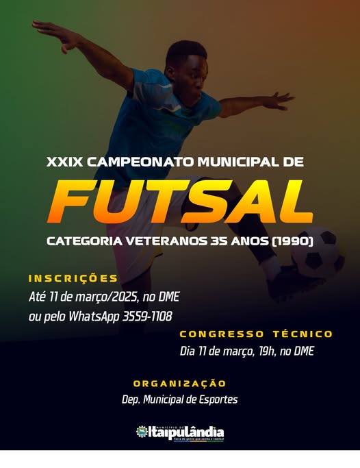 Vem aí o XXIX Campeonato Municipal de Futsal 35 anos (1990)!