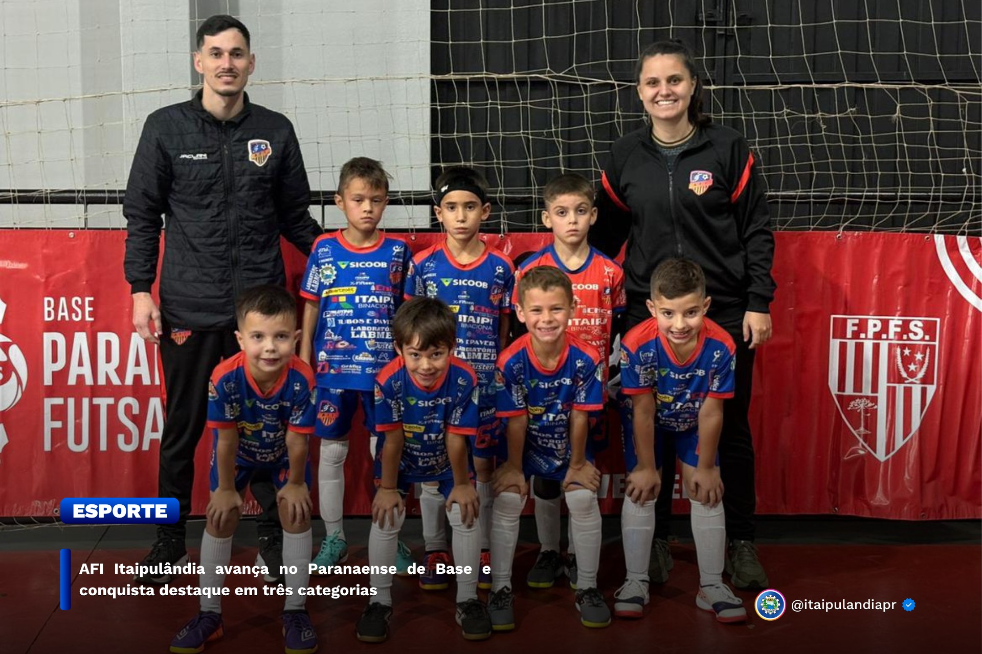AFI Itaipulândia avança no Paranaense de Base e conquista destaque em três categorias
