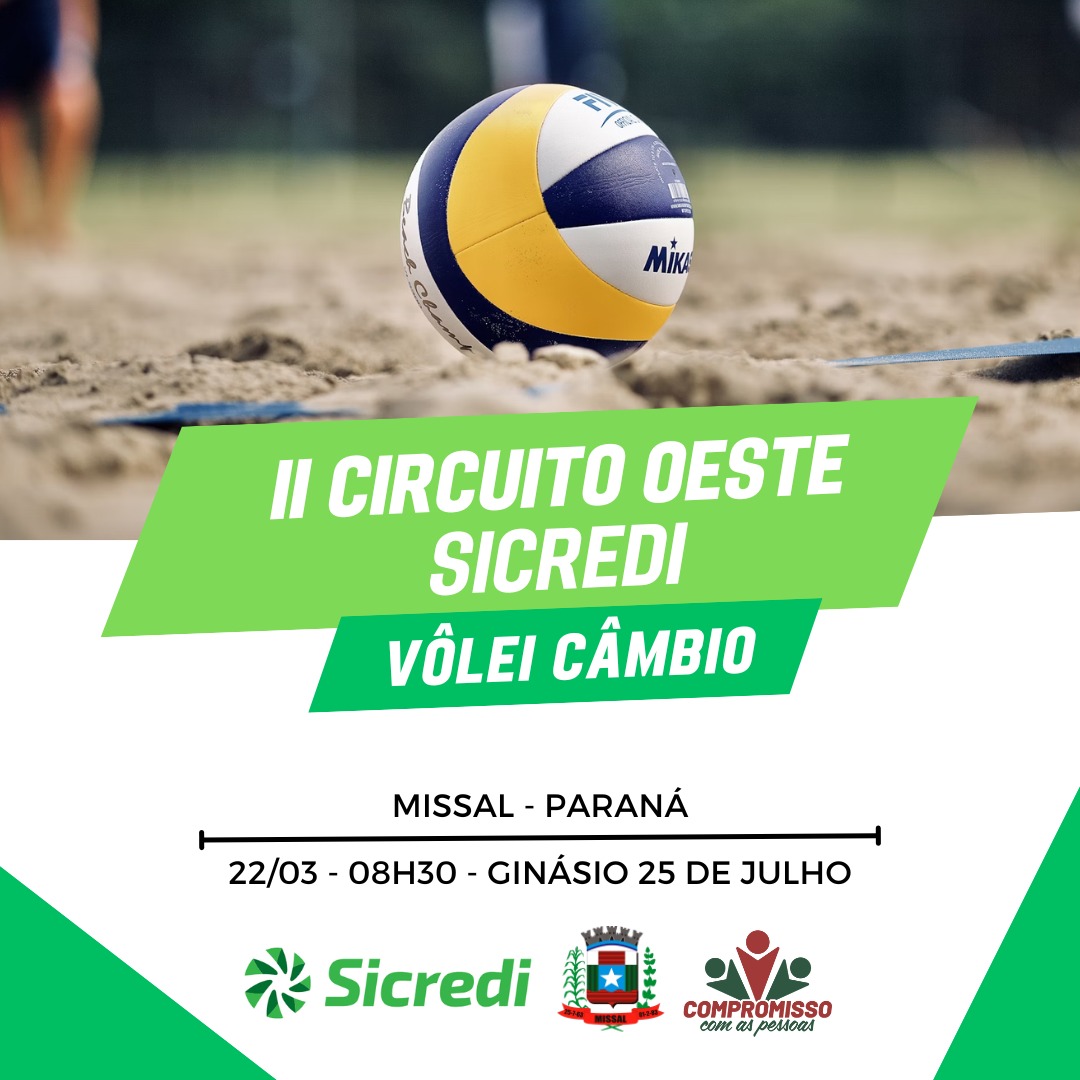 Missal sedia 1ª etapa do II Circuito Oeste Sicredi de Vôlei Câmbio