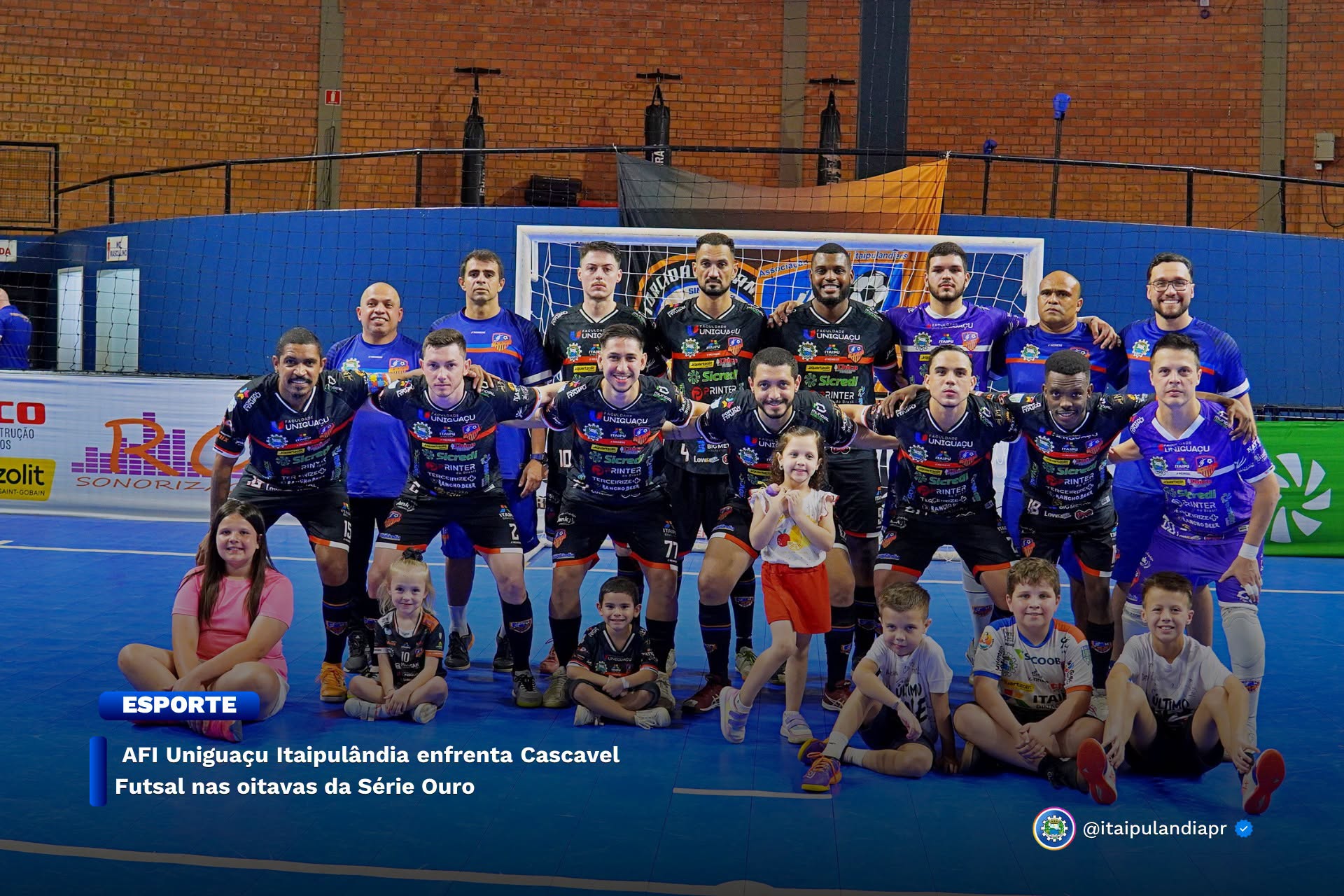 AFI Uniguaçu Itaipulândia enfrenta Cascavel Futsal nas oitavas da Série Ouro