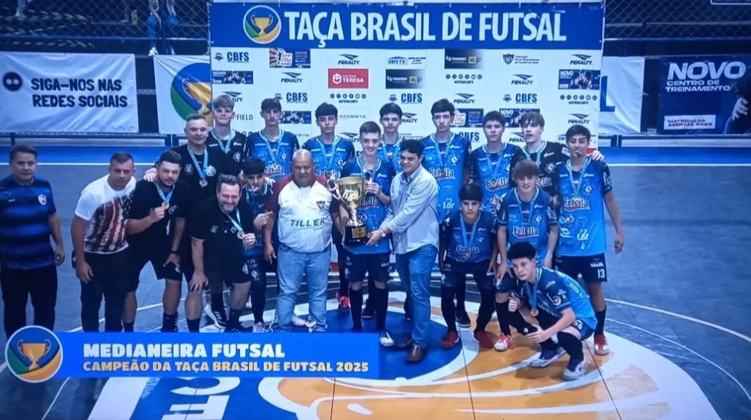 Medianeira Futsal Sub 15 é Campeão da Taça Brasil de Futsal 2025