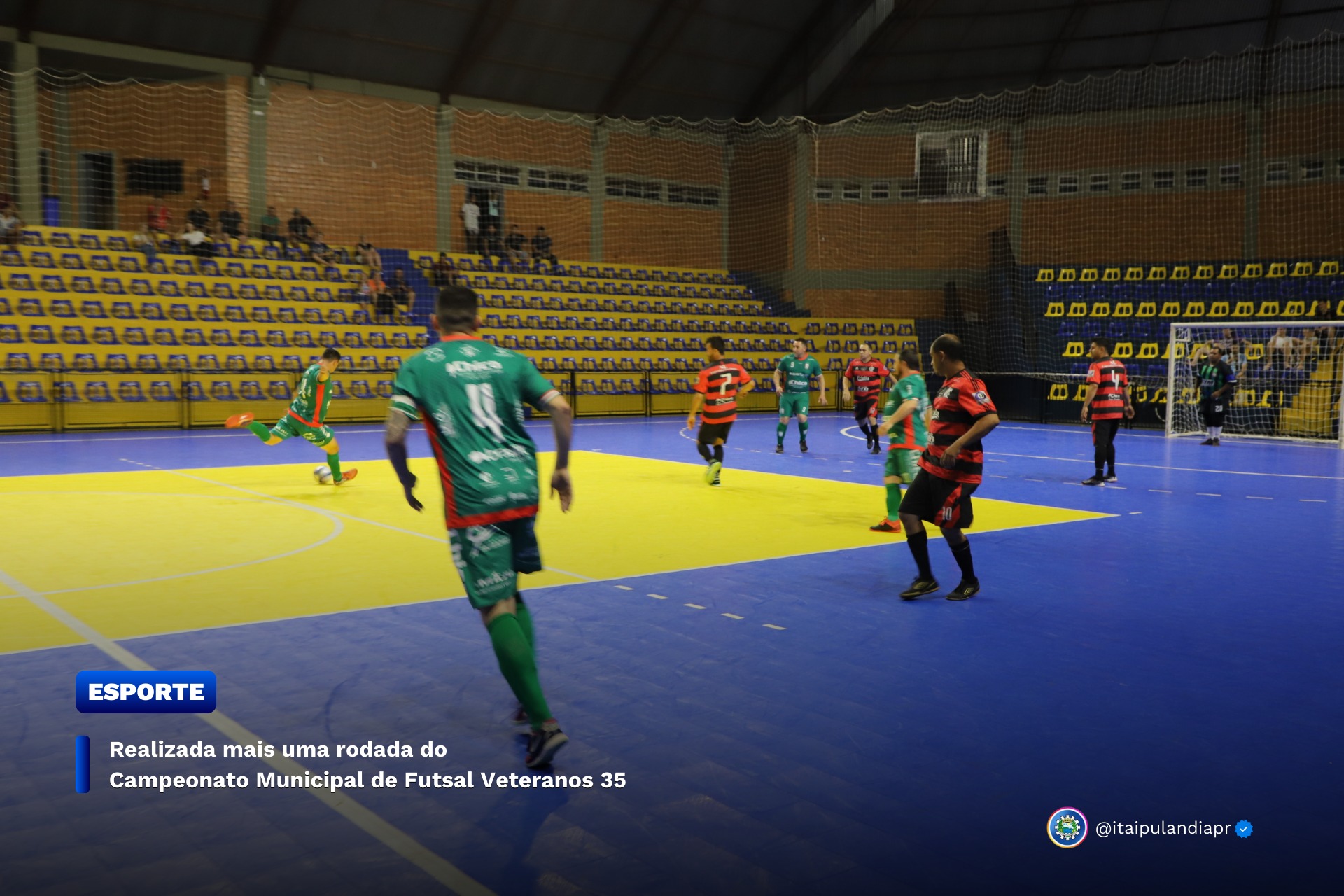 Realizada mais uma rodada do Campeonato Municipal de Futsal Veteranos 35