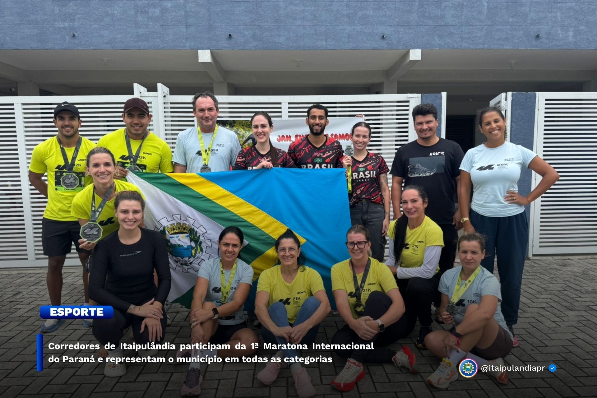 Corredores de Itaipulândia participam da 1ª Maratona Internacional do Paraná e representam o município em todas as categorias