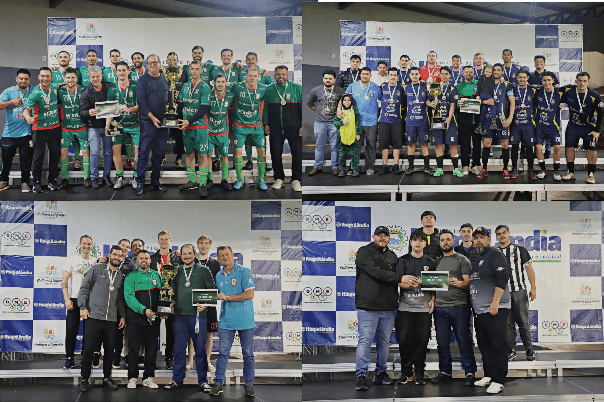 Finais do Campeonato Municipal de Futebol Suíço consagram campeões nas categorias Sub-20, 40+ e Livre