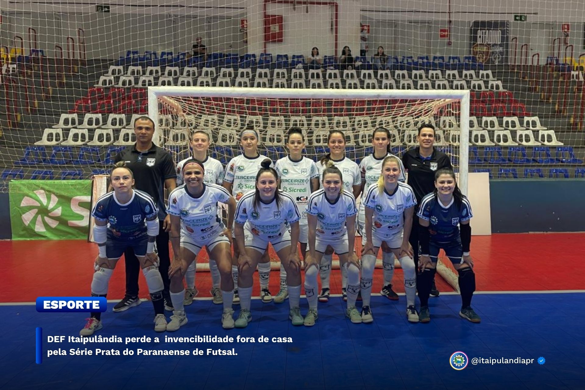 DEF Itaipulândia perde a  invencibilidade fora de casa pela Série Prata do Paranaense de Futsal.