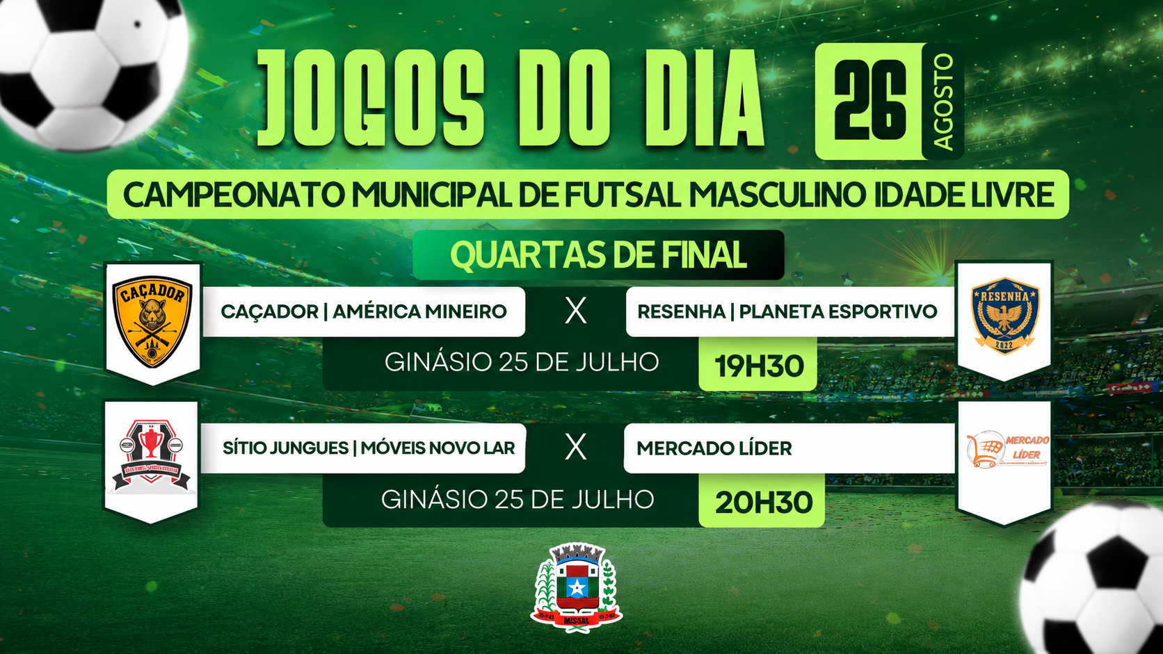 QUARTAS DE FINAL DO FUTSAL MASCULINO