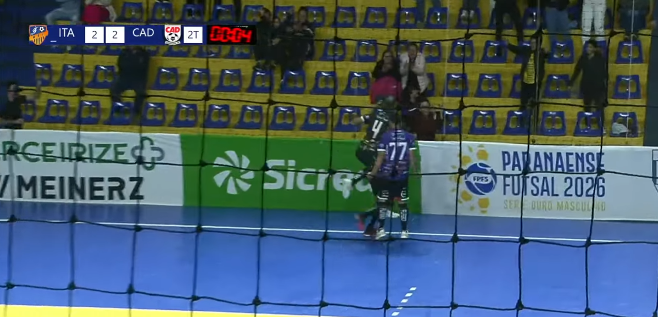 Itaipulândia Futsal vence o CAD Guarapuava de virada e assume a vice-liderança da Copa União
