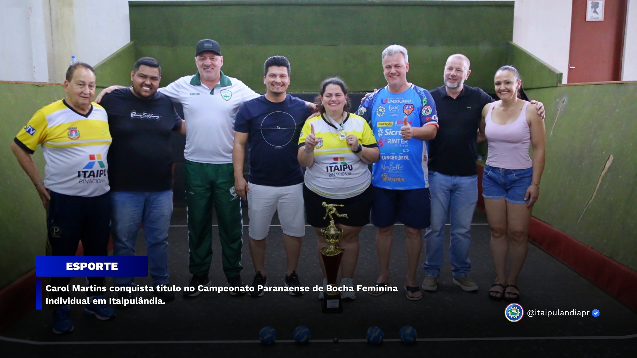 Carol Martins conquista título no Campeonato Paranaense de Bocha Feminina Individual em Itaipulândia