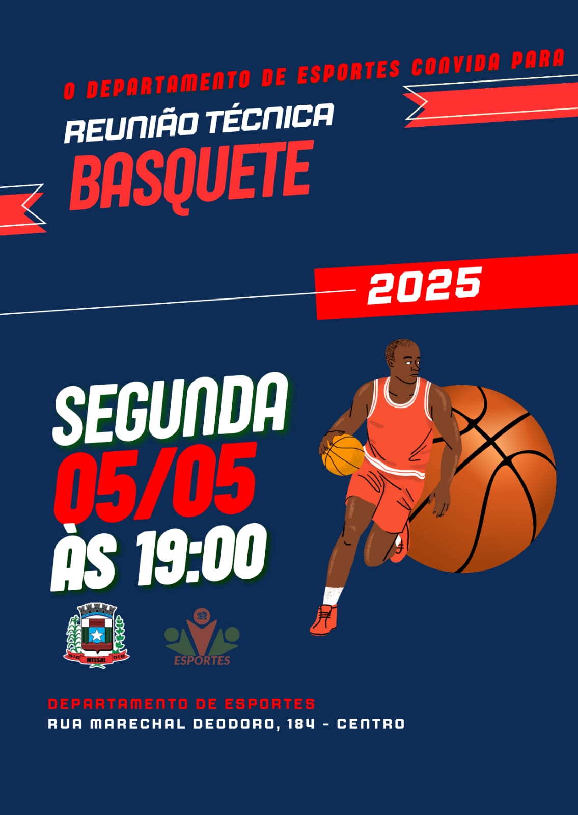 Departamento de Esportes prepara Campeonato Municipal de Basquetebol