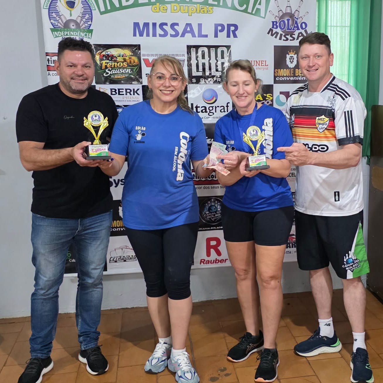Torneio da Independência reuniu 37 duplas de Bolão no Clube 19 de Março em Missal