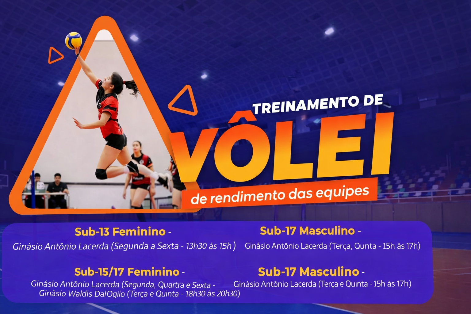 Treinamento de Vôlei de rendimento